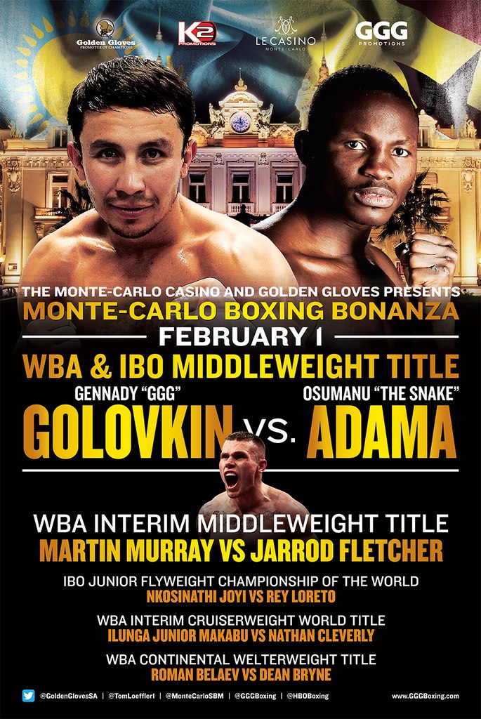 Golovkin vs Adama Feb 1